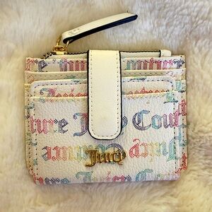 Juicy Couture White Wallet with Multicolor Logo